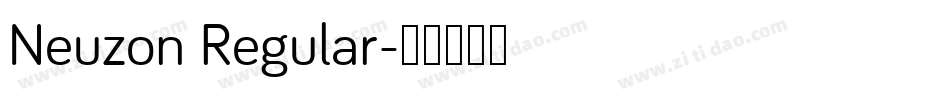 Neuzon Regular字体转换